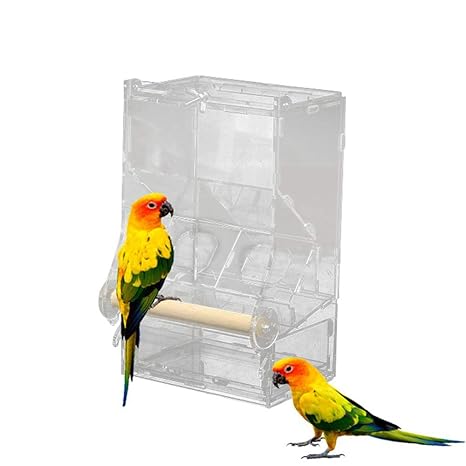 Auoker Pet No Mess Bird Feeder Automatic Feeder Tube Birds Cage