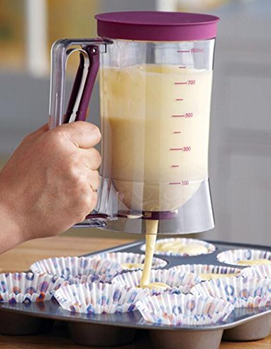 Crystallove plastic pancake batter dispenser with measurement for…