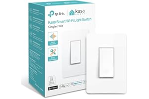 KASA SMART Kasa Matter Smart Light Switch: Voice Control w/Siri, Alexa & Google Assistant | UL Certified | Timer & Schedule | Easy Guided Install | Neutral Wire Required | Single Pole | 2.4GHz Wi-Fi | KS205