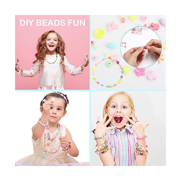 Ucradle-Children-DIY-Bead-Set-550pcs-Pony-Alphabet-Pop-Beads-for-Making-Necklace-Bracelet-Ring-Art-Craft-Jewellery-Making-Kit-for-Kids-Girls-Age-4-5-6-7-8-24-Types-550pcs-DIY-Beads Ucradle Children DIY Bead Set, 550pcs Pony Alphabet Pop Beads for Making Necklace Bracelet Ring, Art Craft & Jewellery…