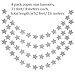 52 Feet Star Paper Garland Whaline Bunting Banner Hanging Decoration for Wedding Holiday Party Birthday, 2.75 Inches (Silver)