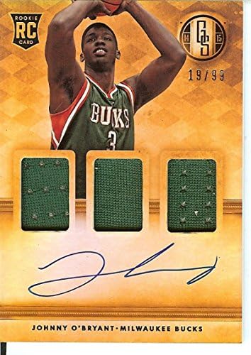 Basketball NBA 2014-15 Gold Standard Rookie Jersey Autographs Triple #297 Johnny O'Bryant RC Rookie MEM Auto 19/99 Bucks