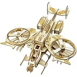 Keeword 3D Mechanical Wooden Puzzle 3D Laser Cut Wood Kit Self Assembling Craft Set DIY Toy Best Birthday Gifts Brain Teaser Educational Engineering Toy Teens, Adults, Men &amp; Women (Fighter)