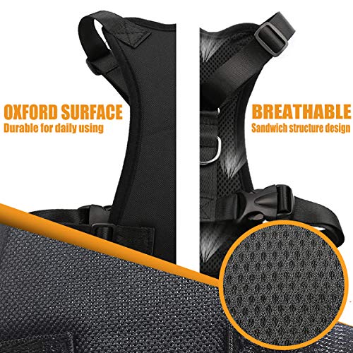 Musonic Dog Safety Vest Harness with Safety Belt for Most Car, Travel Strap Vest with Car Seat