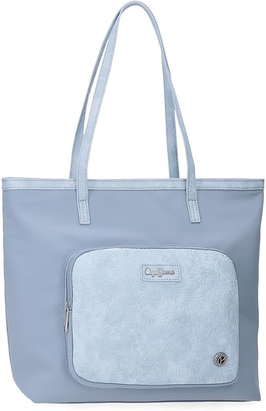 Jana Sac fourre-tout bleu 34 x 32 x 14 cm Polyester avec détails en cuir synthétique by Joumma Bags, bleu, Talla única, Sac fourre-tout