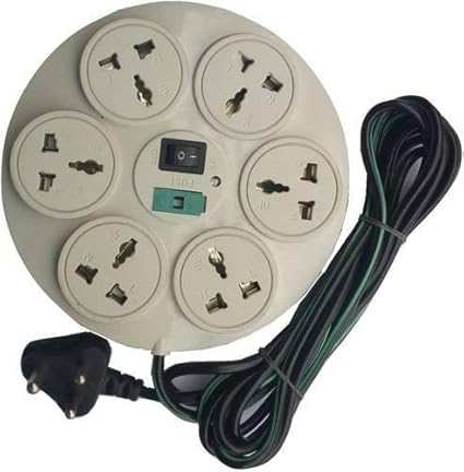 Extension Board with Six Plug Points (Three Pin) 3.65 Meter Wire
