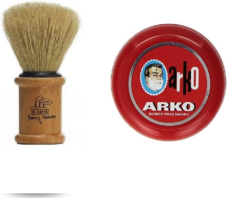 Arko Shaving Soap 90g in Traditional Bowl Case + The Shave Factory