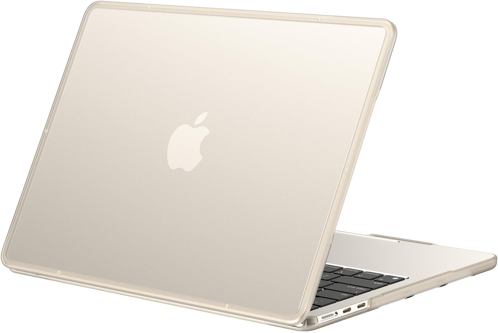 Photo 1 of BlueSwan Anti-Cracking Hard Shell Case Compatible with MacBook Air 15 inch, M4 M3 M2 2025 2024 2023 Model A3114 A2941, Anti-Fingerprint Soft TPU Bumper + PC for Air 15" Laptop, Frosted Starlight