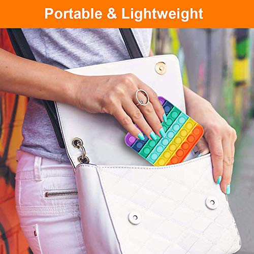 Pop Fidget Toy,Push Pop Bubble Fidget Sensory Toy for Kids Adults Interactive Games,Silicone Autism Special Needs Stress Anxiety Relief Toys Novelty Gifts for Girls Boys (Octagon Rainbow)