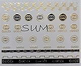 Go4Nails GG Inspired Nail Art Stickers Self Adhesive Decals 05 (Gold)