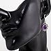 925 Oxidized Sterling Silver Amethyst Gemstone Oval Rope Edge Vintage Dangle Earrings 1.4