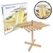 CucinaPro Pasta Drying Rack Crafted from All Natural Wood- Folds Flat for Easy Storage