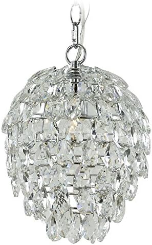 Contemporary Crystal Chandelier Pendant Light in Chrome