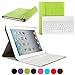 CoastaCloud iPad 2/3/4 Really Thin SmartShell Stand Cover with Magnetically Detachable Wireless Bluetooth Keyboard Case for Apple iPad 2 3 4 (Green)