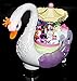 WolVol Beautiful Musical Rotating Horses Carousel Music Box on Self Riding Swan Animal, Lights and Sounds, Bump and Go Action - Great Gift Toy for Little Girls