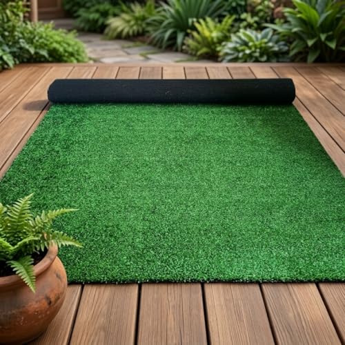 Color Carpet Pasto Sintetico Garden con medida de 5.0x2.0 metros. Altura de 7mm. Color Verde