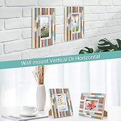 SZQINJI 4x6 Picture Photo Frames Pack of 2 Rustic