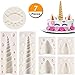 TOODOO 7 Pieces Unicorn Silicone Cake Topper Molds Unicorn Horn, Ears and Eyelash Cake Decoration Molds for Fondant Cake Chocolate Cupcake (Grey)