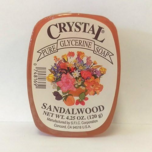 Crystal Glycerine Soap Bars Sandalwood (24 bars) by SFIC Corporation Crystal Pure Soap Bars