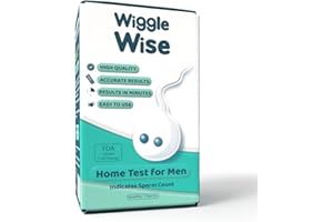 Wiggle Wise Fertility Test Kit for Men – Sperm Count Home Test Kit for Male Fertility – at-Home Semen Analysis Shows Normal or Low Sperm Count – Fast, Private, Easy to Use