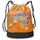 Address Verb Drawstring Backpack with Pocket