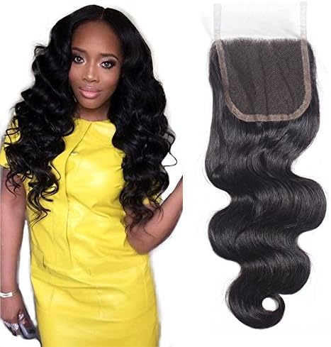 CHEEON 130% Density Free Part 12โ Peruvian Virgin Hair Body Wave Lace Closure 100% Unprocessed Human Hair Natural Color Can be Dyed