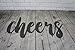 Steel Metal Script Word Art - Various Sizes and Finishes (cheers Small 12.5x6