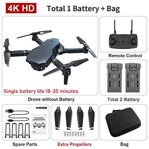 H702 Mini Drohne mit HD 4K Pixel Dual-Kamera, Bürstenlosen, 4-Achsen Faltbare Drohne, GPS WiFi FPV RC Quadcopter, Lange… – Bild 3