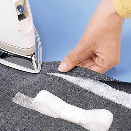Rolin Roly Fabric Fusing Tape Adhesive Hem White Black Curtains Clothes Dresses Pants Jeans No Sewing Heat Bond Washable Tape Each 70 Yards 2 Pack