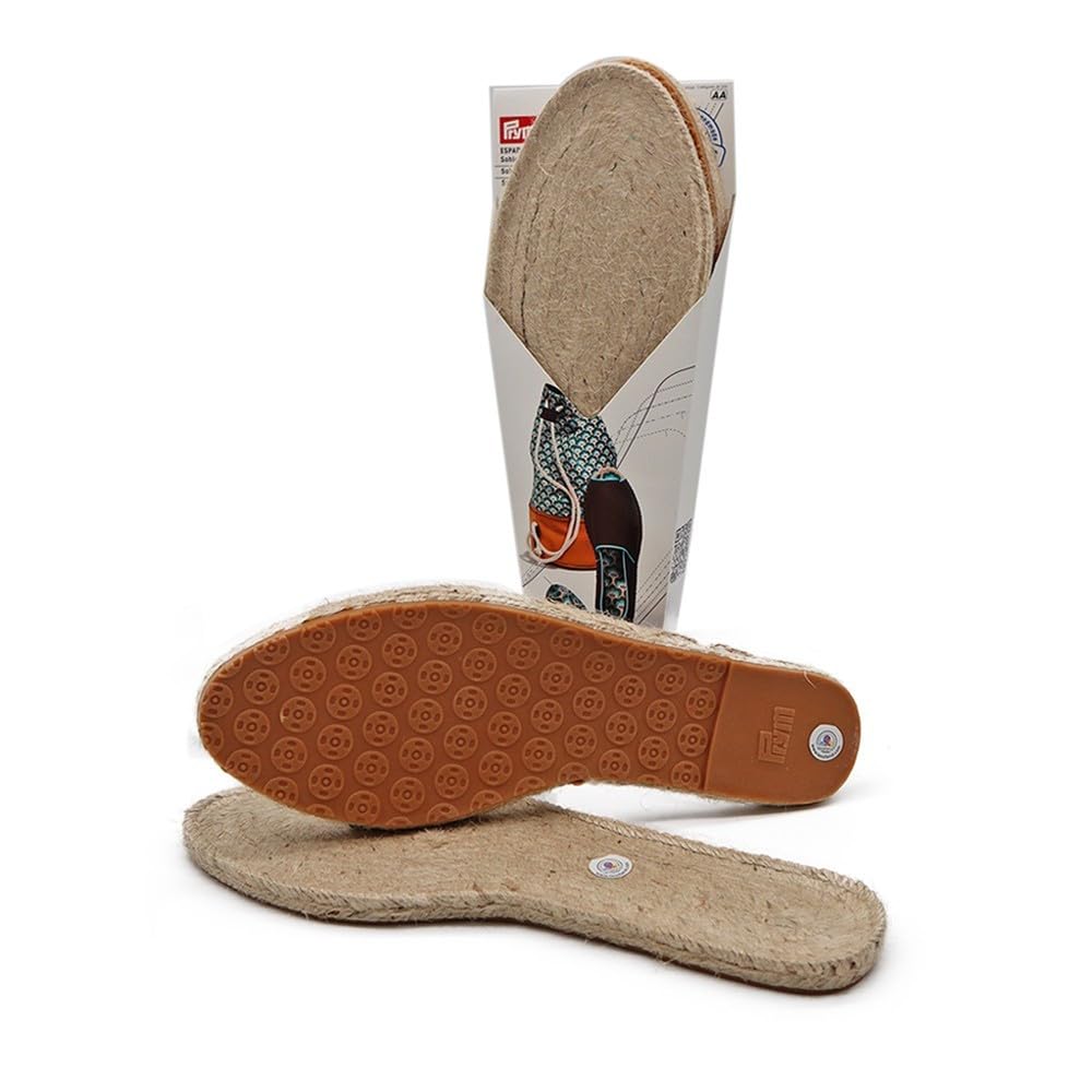 Prym Espadrille Soles, Jute, Beige, One Size
