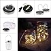 6 Pack Solar Jar Lids for Mason Jars with 20 LED Fairy String Lights(Jars & Handles Not Included), Fit for Patio, Yard, Garden, Party, Wedding, Christmas Decor (6, Warm White-20LED)