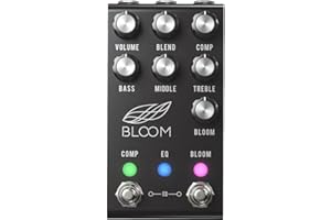 Jackson Audio BLOOM-V2-BLACK Electric Guitar Pedal - Compressor, Baxandall Style EQ, and Boost Pedal with 6 Onboard Presets a