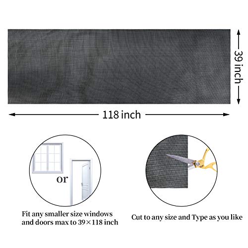 Yoochee Window Screen Replacement DIY Custom Adjustable Fiberglass