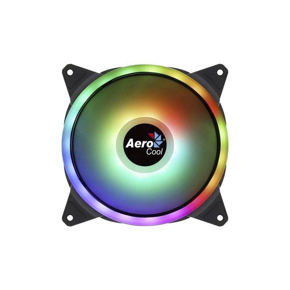 Aerocool Duo 14 ARGB LED PC Fan, 140 mm, 1000 rpm, Curved Fan Blades for Maximum Cooling and Anti-Vibration Pads — image 1