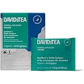 DAVIDsTEA Organic Mother’s Little Helper Herbal Tea – Caffeine-Free Tea Bags with Peppermint, Chamomile & Valerian Root – 12 Count – Relaxing Nighttime Blend