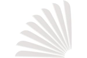 Letszhu Arrows Vanes 4 Inch Plastic Feather Fletching for DIY Archery Arrows 50 Pack…