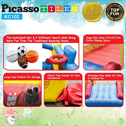 6 PicassoTiles+Inflatable+Bouncing+Playhouse+Basketball