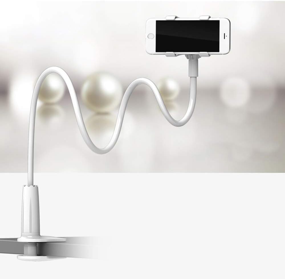 UNIFREE Universal Mobile Phone Holder Stand with 360° Rotation Flexible Neck and Screw Lock Holder Base (Color May Vary)