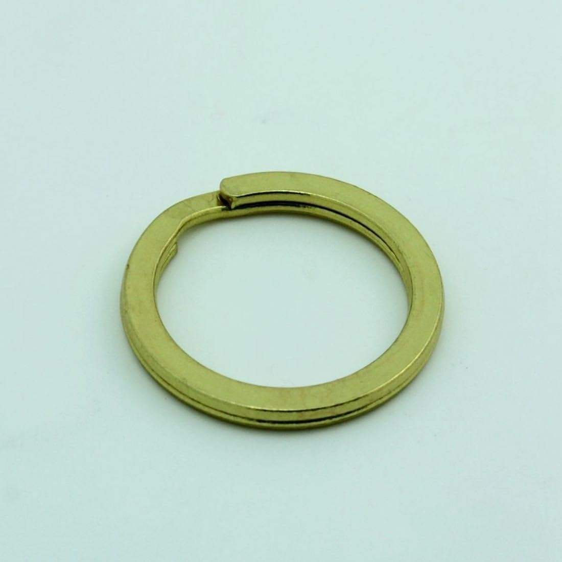 CHENGYIDACHENGYIDA 10pc 1-1/8'' Solid Brass Flat Split Ring Key Chain Hook Fob Holder Craft