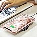 JIDUO iPhone X Case 5.8 inch, Cute Glitter Girly Bling Diamond Bumper Protective Case with Tempered Glass Back Cover [Anti Fingerprint] for Girls Women (Pink)