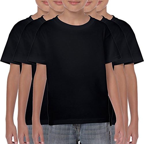 Boys and Girls School Polo Shirts - 5 Pack Childrens T-Shirts School Uniform PE Kit Girls Boys Tshirt S M L XL White Black Grey Red Blue UK Supplier