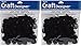 Darice 100-Piece Acrylic Pom Pom, 1/2-Inch, Black (2 PACK, Black)