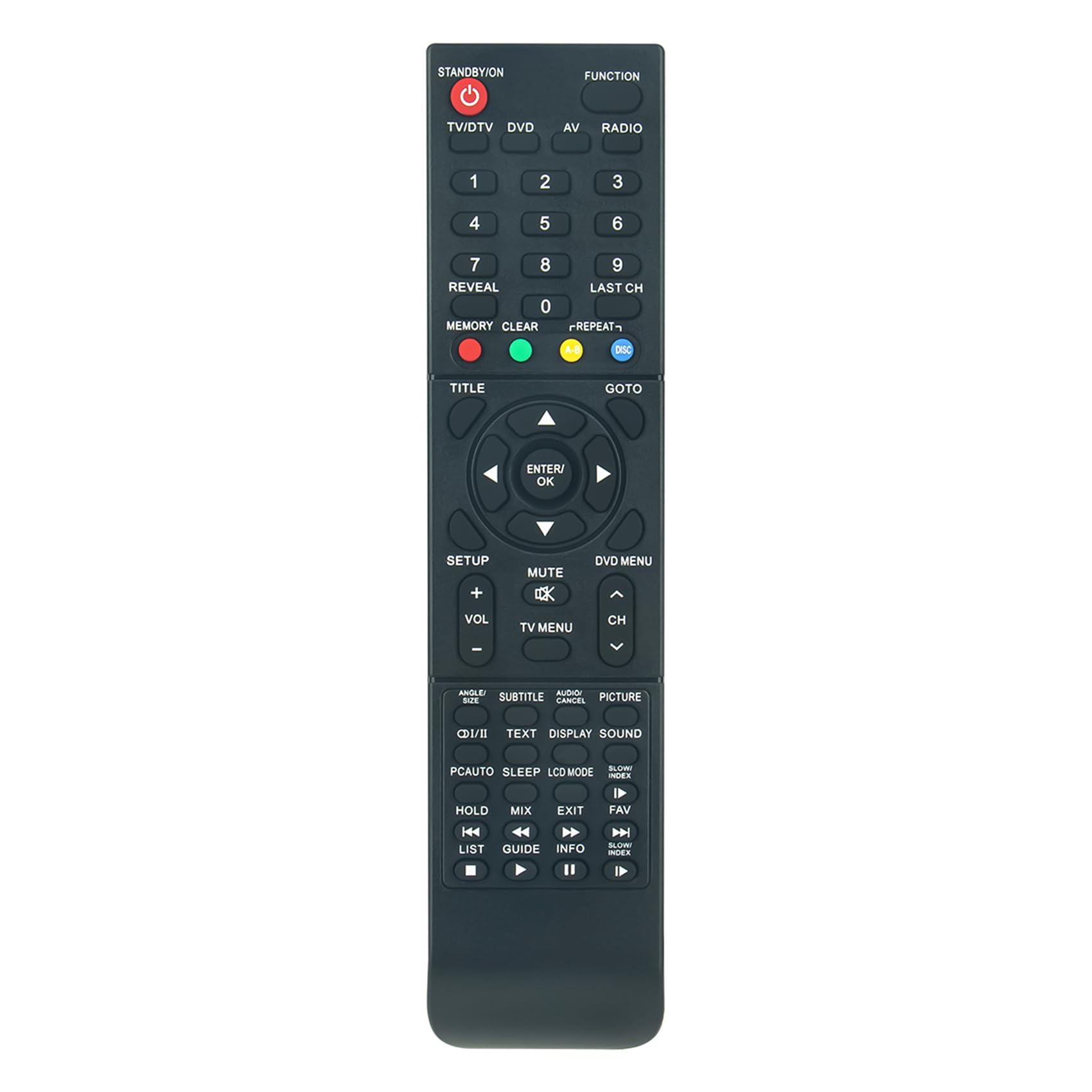 AULCMEET Remote Control Replace fit for Bush LCD DVD TV BTVD31217S2 BTVD91186B BTVD91216B BTVD31187S2 BTVD91216P BTVD91216W BTDV31217S2 BTVD91216IH