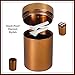 Metal Smell-Proof Stash Container for Weed, Herbs, Spices, and Tobacco, Airtight and Discreet Storage Jar with 2 Pollen Scraper Tools, Bronze Brown.
