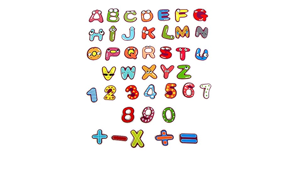 Educational Alphabet juego de imán, imanes de nevera número ...