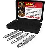 4 Piece Damaged Screw Remover Set. Damaged Screw and Bolt Extractor Set Easily Remove Stripped or Damaged Screws. Made From H.S.S. 4341#, the Hardness Is 62-63hrc - Aisxle