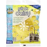 Compacâ€™s Sink Daisy, Scented Kitchen Sink Strainer - Infuses and Freshens Your Sink with Crisp, Clean, Exciting Scents, While Protecting Garbage Disposals & Drains, Lemon, 2 Count