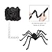 AmyHomie Giant Halloween Scary Yard Outdoor Decor, Fake Large Hairy Spider Props Christmas, 50inch, Black