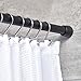 iDesign Metal Tension Shower Curtain Rod, The Cameo Collection – Adjustable Between 43”-75”, Matte Black