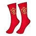Manchester United Football Club Official Soccer Gift 1 Pair Mens Dress Socks Red